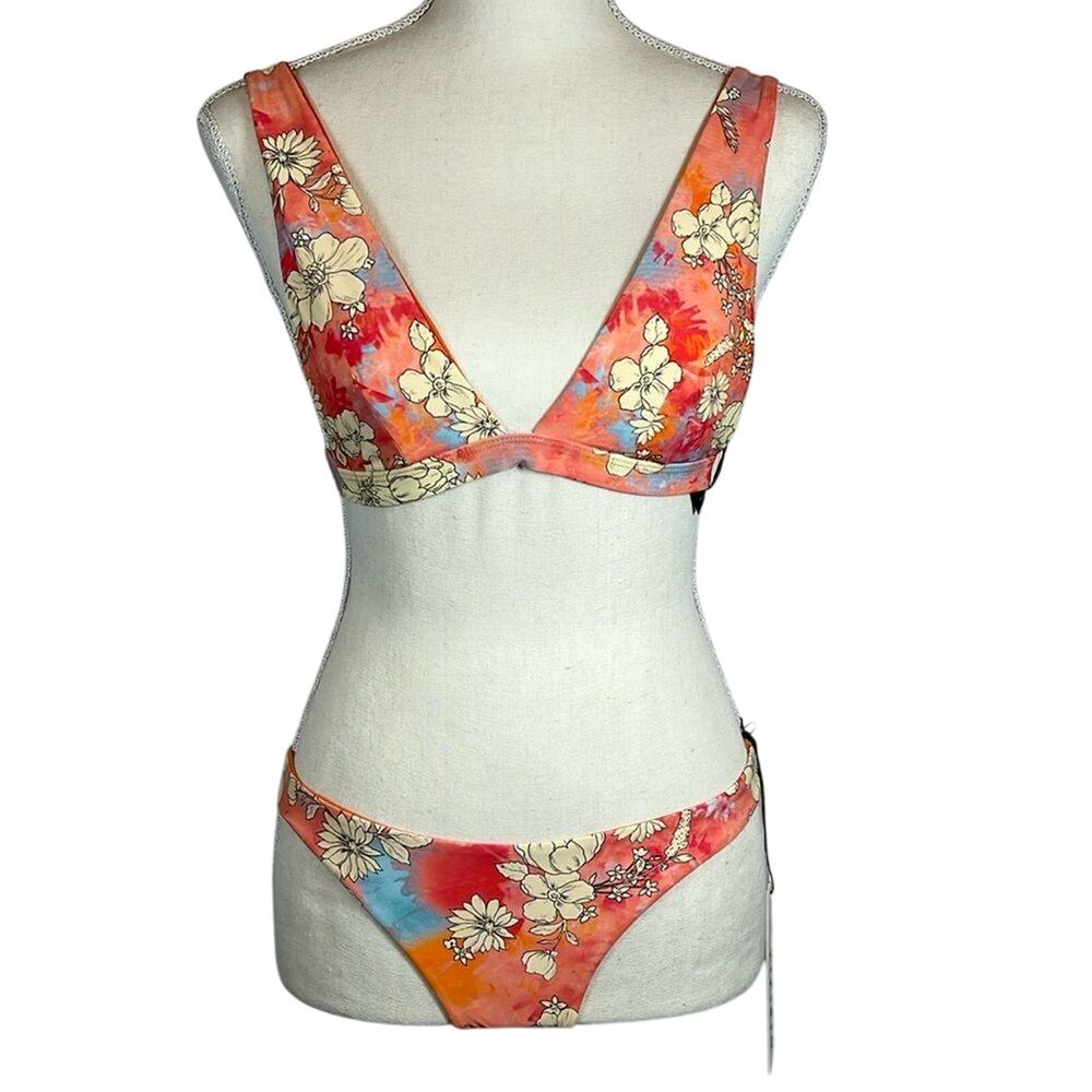KikiRio two piece floral boho swimsuit Size XS